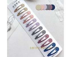 Haarspeldjes ( Waterdruppel L ) set - 12 stuks - Pastel - 5cm*1.5cm - snap haarklemmen - kinderhaarklemmen - meisjes - dames