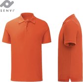Senvi - Fit Polo - Getailleerd - Maat XXL - Kleur Oranje - (Zacht aanvoelend)