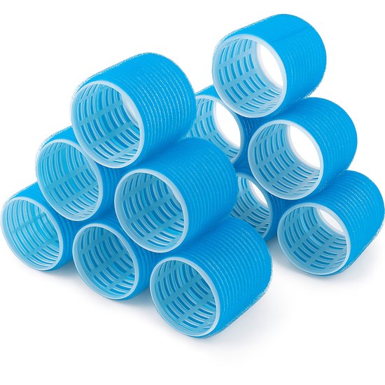 Krulspelden 12 stuks - Incl. 8 haarclips - Groot - Haarrollers - Krullen zonder hitte - Kleefrollers Haar - Rollers - Krullers - Zelfklevend - Heatless Curls