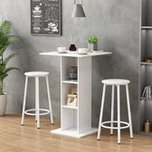 Lot de 2 Tabourets de bar Vicco Edmonton – 31,5 x 64 cm 2 pièces Wit 2 pièces