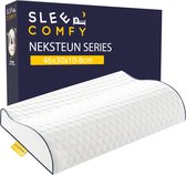 Sleep Comfy - Neksteun Traagschuim Serie - Hoofdkussen - 30 dagen Proefslapen - Traagschuim Hoofdkussen - Hoofdkussen Slaapkamer - Orthopedisch - Ergonomisch - Anti Nekklachten - Mini Neksteun Visco Pillow | 46x30x10/8 cm