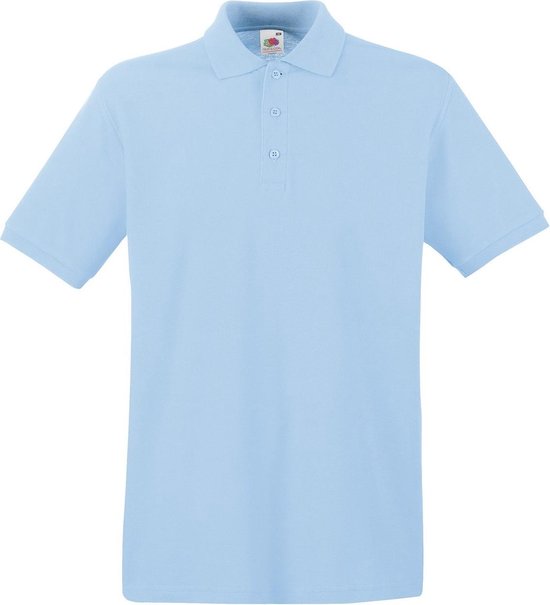 Fruit of the Loom Premium Polo Shirt Sky Blauw M