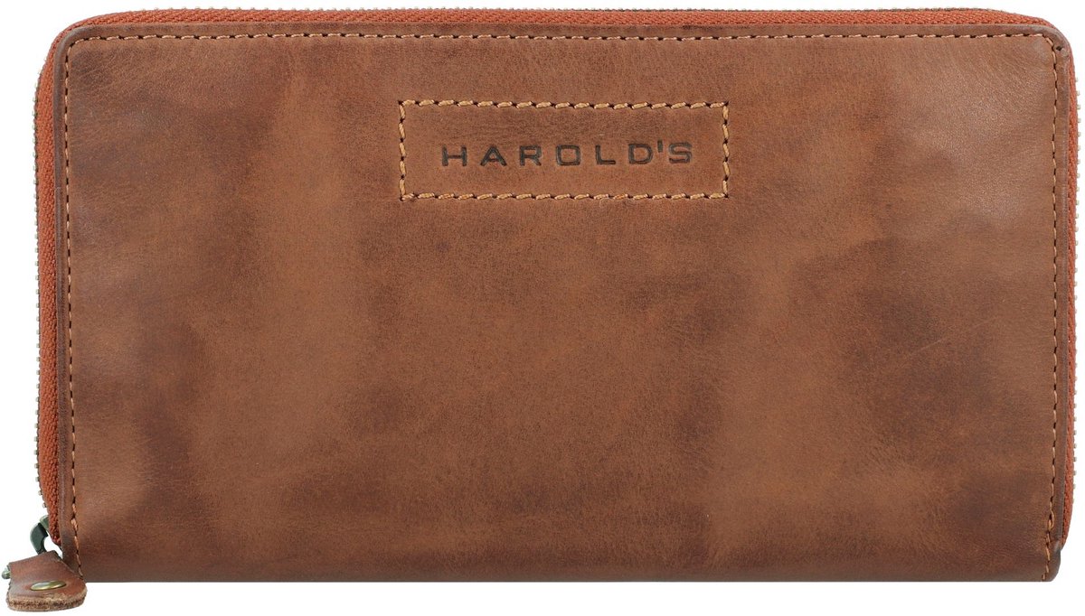 Harold's Onderzeeër Portemonnee Leer 18,5 cm - Dames - Horizontaal - cognac