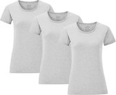 Senvi Dames t-shirt ronde hals 3-pack - Sport Grijs - Maat XS