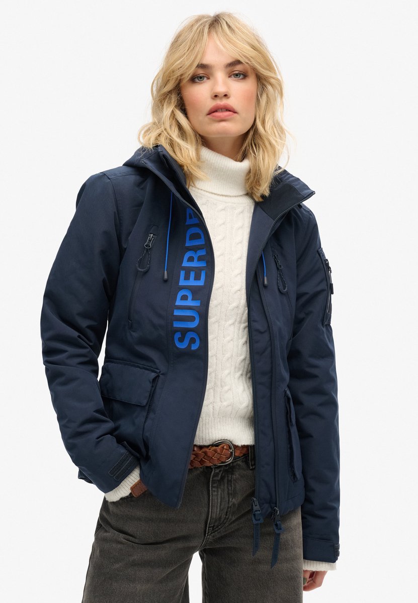Superdry Ultimate SD-Windcheater jas met capuchon Dames Marineblauw