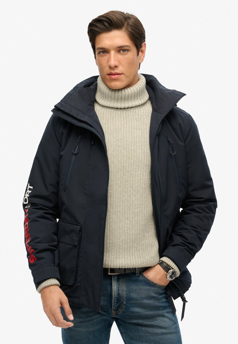 Superdry Hooded Ultimate Windbreaker Heren Jas Eclipse Blauw