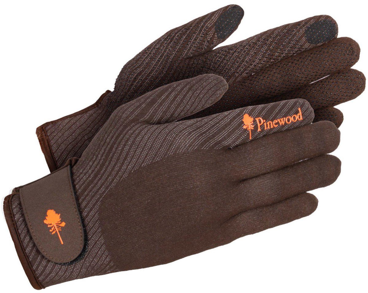 Pinewood Hunters Stretch Extreme Glove - Moss Green/Dark Brown