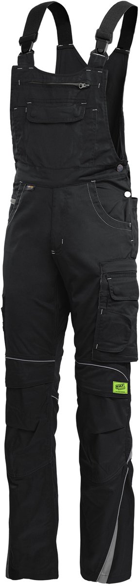 TMG KULT WORKER WORK Tuinbroek HEREN Overall Werkkleding Zwart - Met Kniezak - Gevoerd - Met D ring