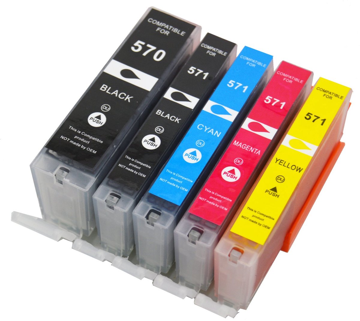 D&C ® alternatief Canon PGI-570 / CLI-571 - Multi 5 pack - Zwart / Kleur