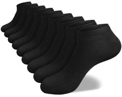 Calzera Premium Bamboo Sneakersokken - Bamboe Enkelsokken - Multipack 9 Paar - Duurzaam - Superzacht, Ademend & Naadloos - Ultiem Comfort - Dames & Heren - Zwart - Maat 39-42