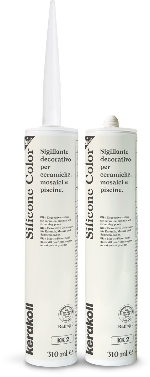 Kerakoll - Silicone Color - KK2 - Siliconenkit - Kleur 2 Beige - Verkrijgbaar in 50 Kleuren - Greenbuild rating 3