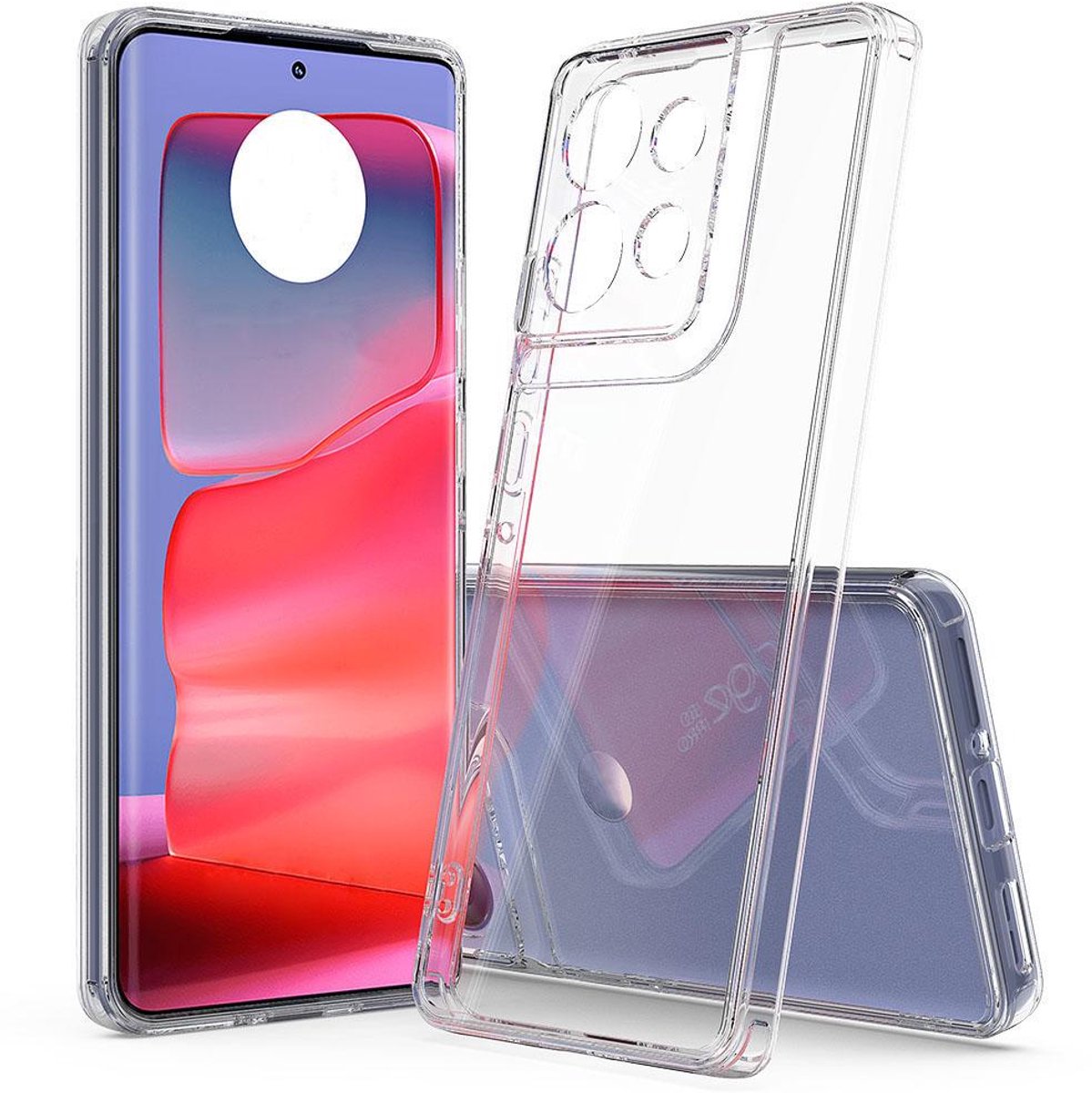 Hoesje geschikt voor Motorola Moto G75 - Phonesta Scratchproof Back Cover - Transparant