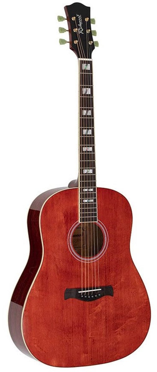 Richwood HSDS-42-TRD Heritage Series dreadnought akoestische western gitaar rood