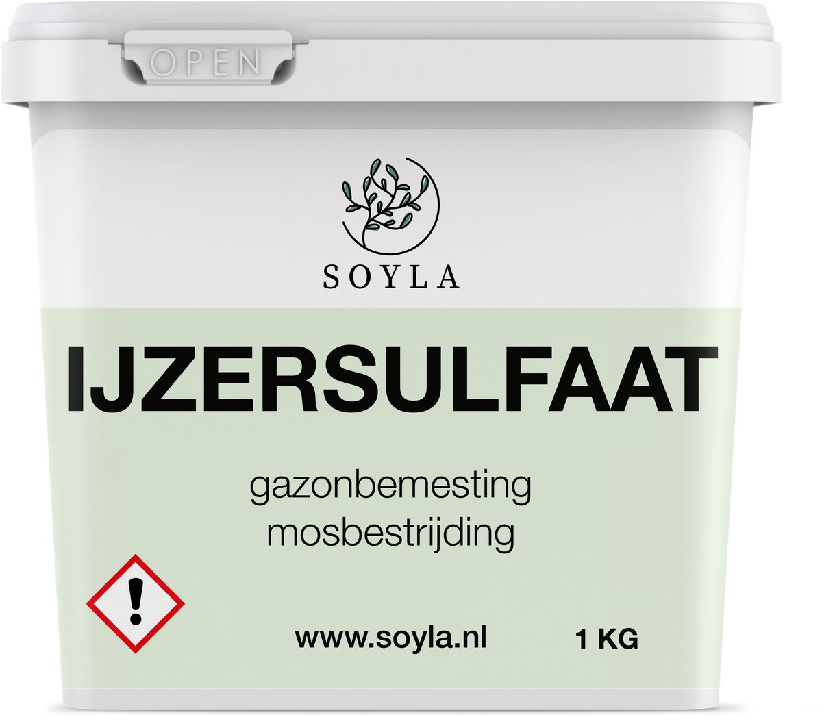 IJzersulfaat - 1 KG - 50 m2 - IJzersulfaat Voor Gazon - Anti Mos Gazon - Mos Verwijderaar - Mos Bestrijding Gazon - Gazon Mest