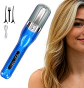 Bol.com Split Ender voor Gespleten Haarpunten Incl. 5 Accessoires - Multistyler Split Remover Draadloos - Split End Trimmer - Blauw aanbieding