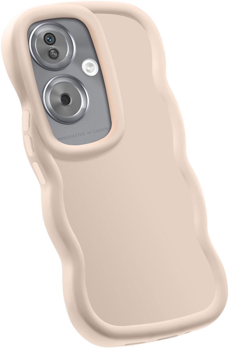 Avizar Candy Case Geschikt voor Oppo A79 5G Schokbestendig, Beige