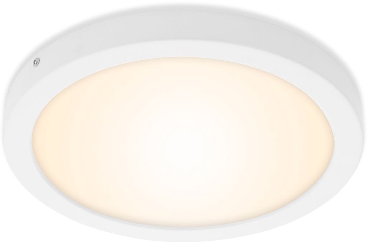 Briloner Leuchten - LED opbouwlamp, plafondlamp 21W, 3.000 K, rond, wit Ø30cm