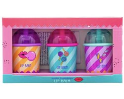 Create It - Lippenbalsem Set - 3 Stuks - Candy Set - Verschillende Geuren - Voor Kinderen - Hoge Kwaliteit - Vanaf 5 Jaar - Speelgoed Make-up- Opmaken - Cadeau - Voor Kinderfeestje - Cadeau Set - Makeup Set - Kinderen Opmaken