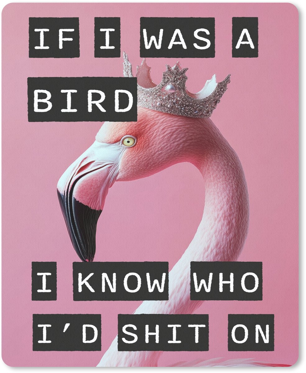 Muismat 19x23 cm - Mousepad Flamingo - Roze - Vogel - Decoratie - Muismatten