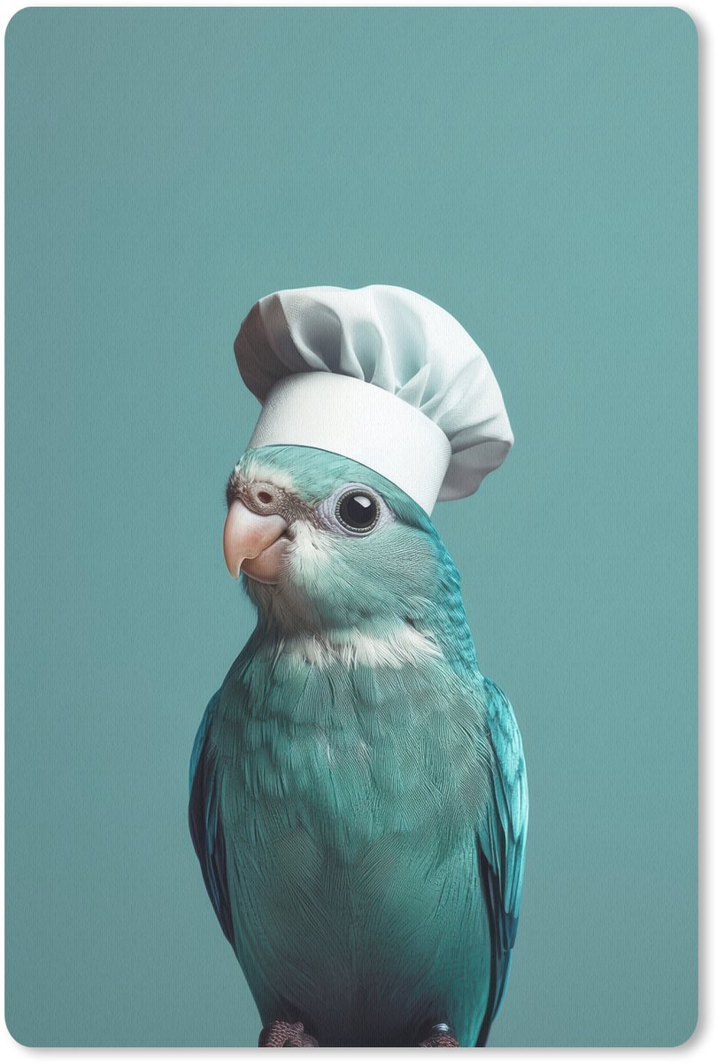 Muismat 18x27 cm - Mousepad Parkiet - Vogel - Koksmuts - Cute - Muismatten