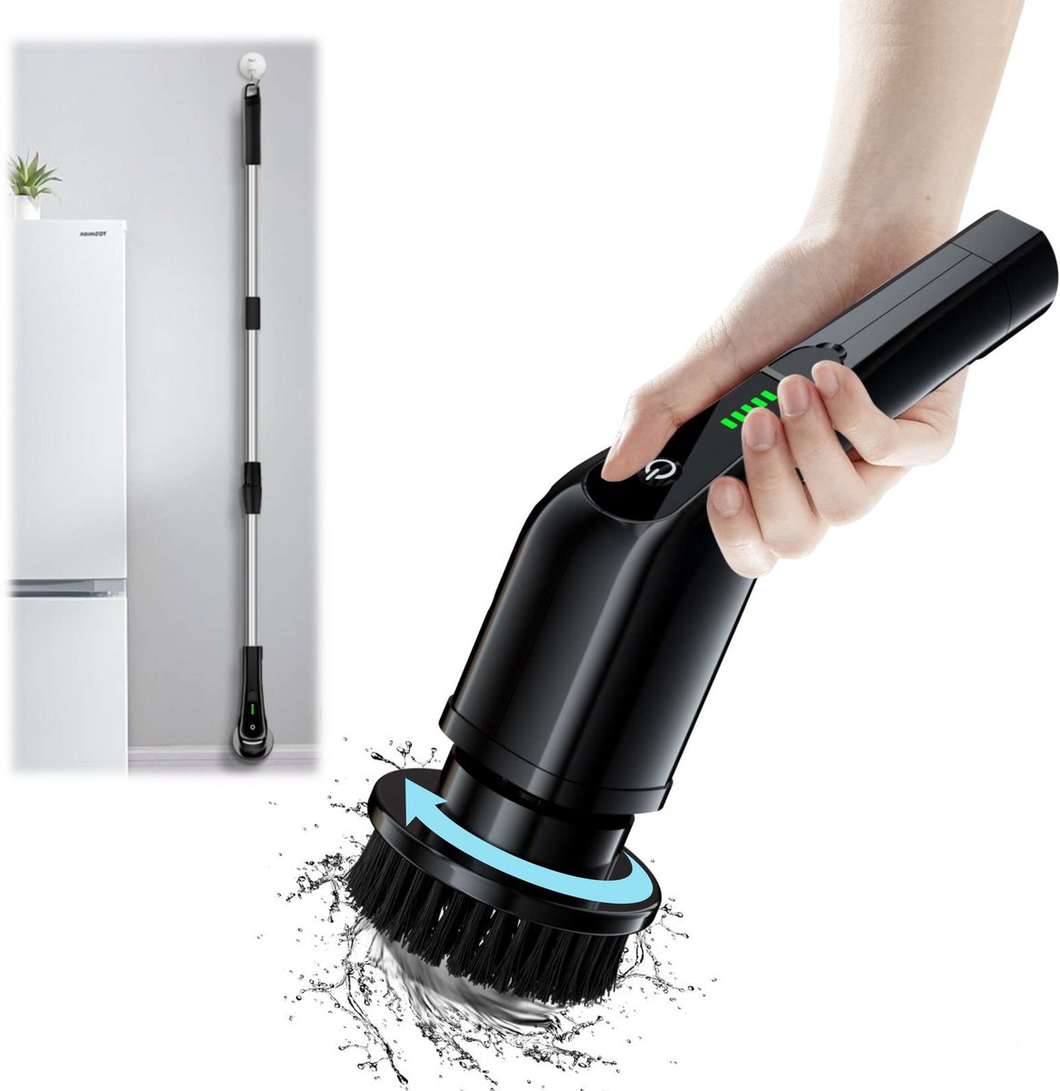 QualitéCuisine Elektrische Schoonmaakborstel – Draadloze Schrobber met