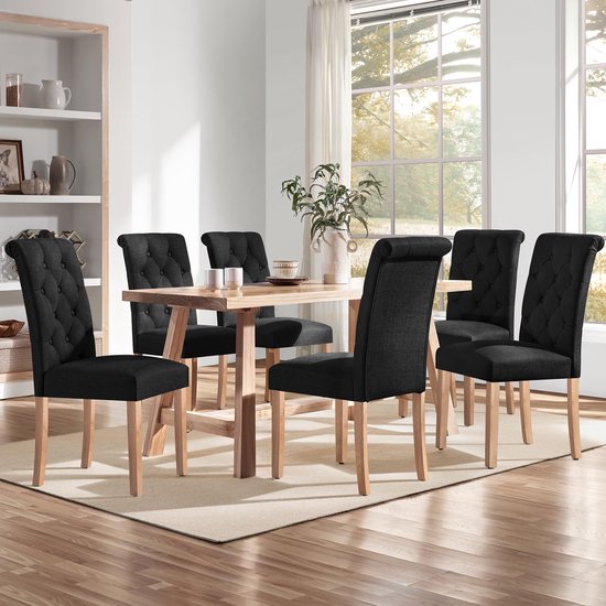 SVITA MATS set van 2 eetkamerstoelen Keukenstoelen houten rugleuning