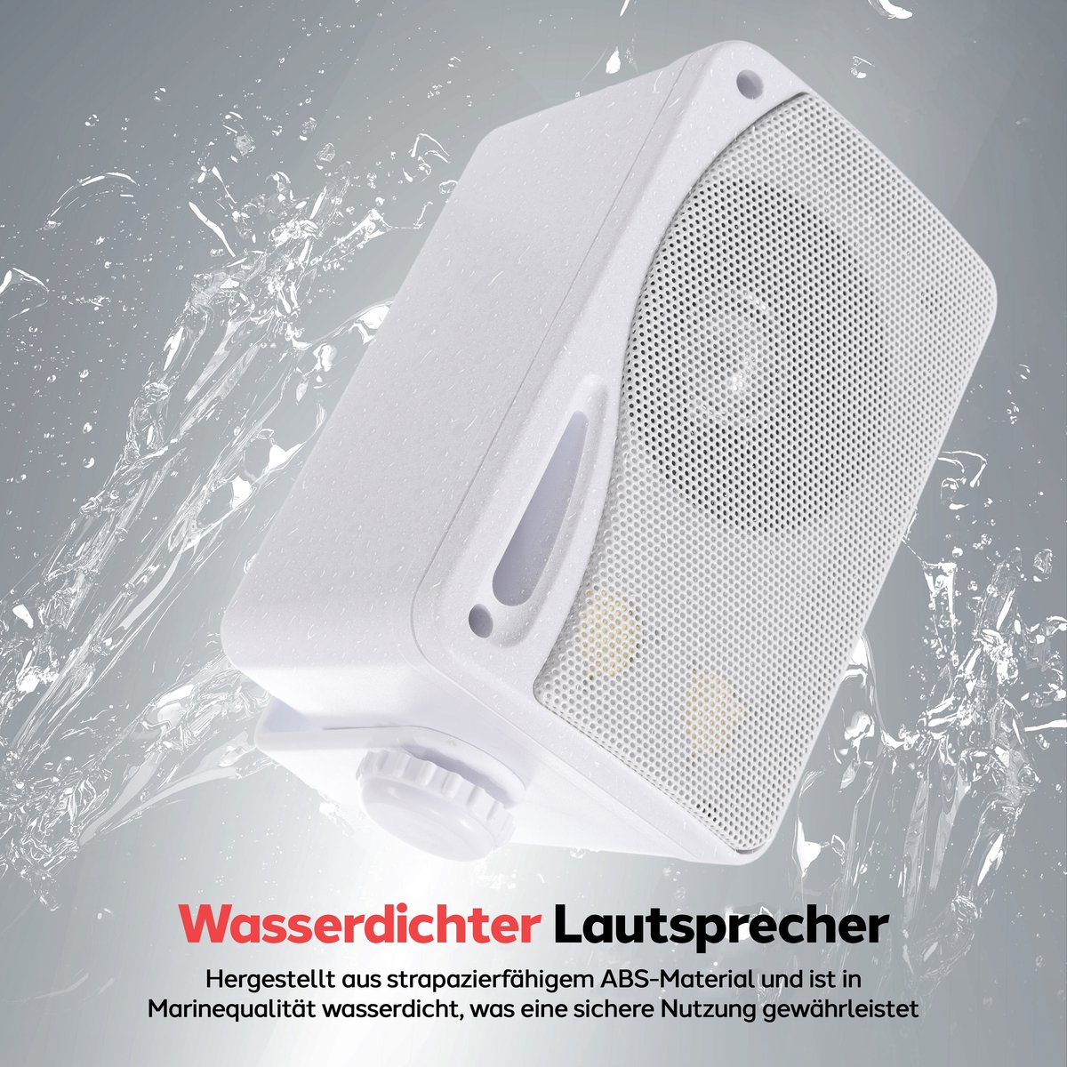 Pyle Waterdichte 3-weg Luidspreker Set – 200W Piek, Wit, Geschikt Voor Boot, Zwembad, Terras, Badkamer En Tuin