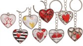 Ensemble porte-clés coeur de 6 pièces
