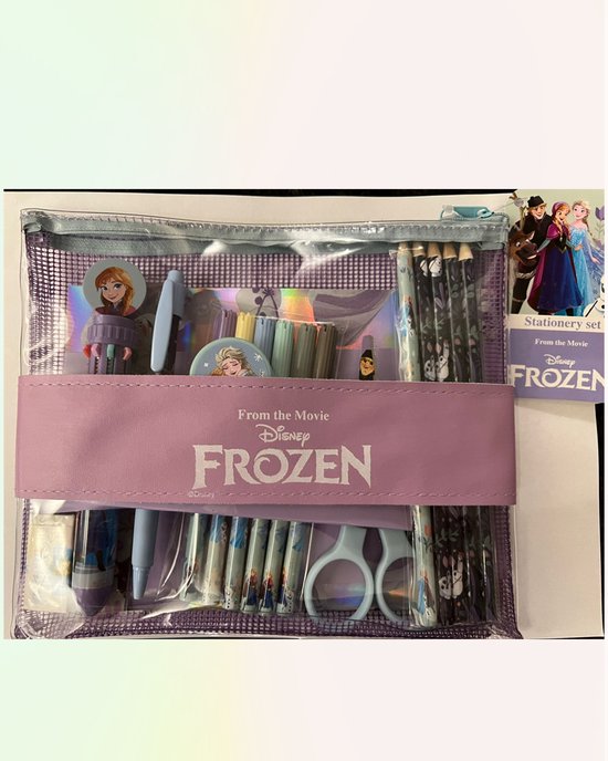 Disney Frozen Tekenen Tekenset Knutselen schaar potloden stiften pen gum liniaal