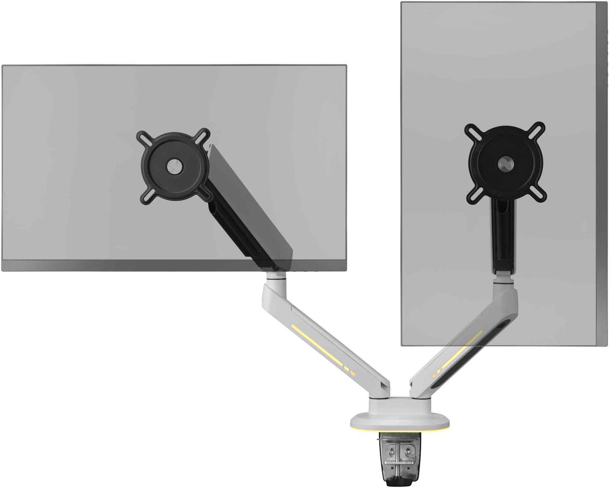 One For All DM8220 Experience-line gaming monitorarm - 2 monitoren - VESA 100 x 100 - max. 28kg - RGB LED
