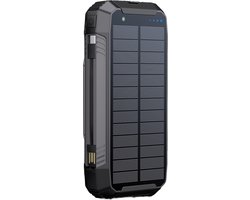 Banky – Solar Powerbank 30.000 mAh – 22.5W snellader – ingebouwde kabels – Zonneenergie – Draadloos Opladen – MagSafe – 3 poorten – USB C – Noodpakket – geschikt voor Apple iPhone 14/15/16/17 en Samsung S23/S24/S25