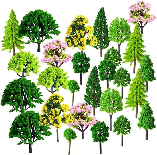 Pamtns Modelboom, 55 stuks, miniatuurbomen, modelbomen, gemengd, kleur, model, trein, bomen, diorama, minibomen, landschap, architectuurbomen, voor doe -het-zelf landschapsmodel Pamtns Modelboom, 55 stuks, miniatuurbomen, modelbomen, gemengd, kleur, model, trein, bomen, diorama, minibomen, landschap, architectuurbomen, voor doe -het-zelf landschapsmodel