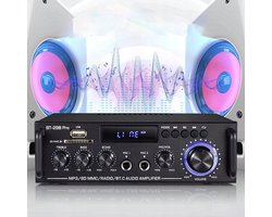 BT-298 Pro HIFI stereo-versterker - Eindversterker - 50W - 2.0 kanalen - Bluetooth 5.0 - Mini-audiospeler