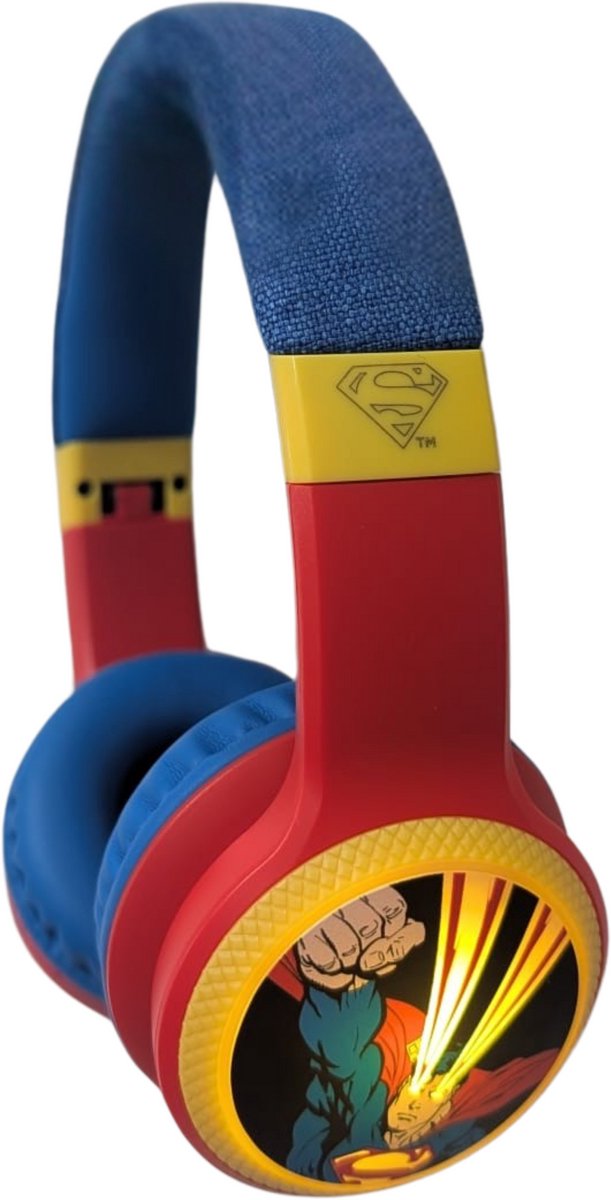Superman - Led Light Up design - junior bluetooth hoofdtelefoon