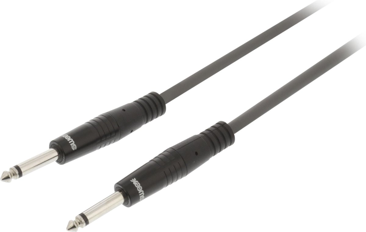 Sweex SWOP23050E50 Gitaarkabel 6.35 Mm Male - 6.35 Mm Male 5.0 M Donkergrijs