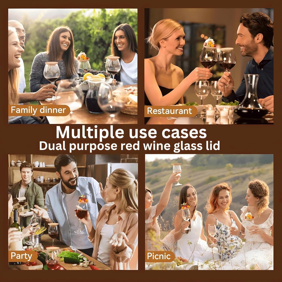 Bamboe Wijn Glas Charcuterie Topper - Mini Charcuterie Boards Voor Wijn glas - Duurzame Natuurlijke Houten Constructie - Perfecte Snack Houder Voor Feesten - 10 Cm Diameter Set Van 4 Stuks - Ideaal Voor Wijnproeverijen En Huishoudelijk Gebruik — cadeau in Kookcadeaus - foto 2