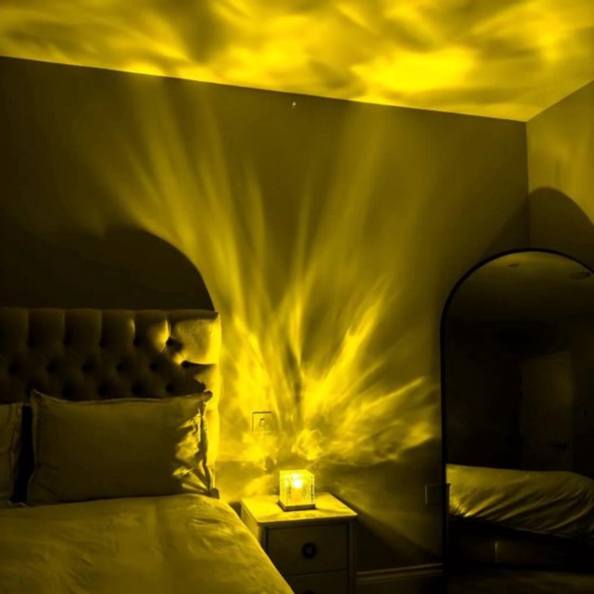 Noorderlicht Projector - Northern Lights Projector - Galaxy Projector - Cube Lamp - Crystal Lamp - Wave Lamp - Wave Cube - Water Ripple Light - Ocean Projector - Kristal - Sterren Projector - Sunset Lamp - Leuke lamp – foto 6