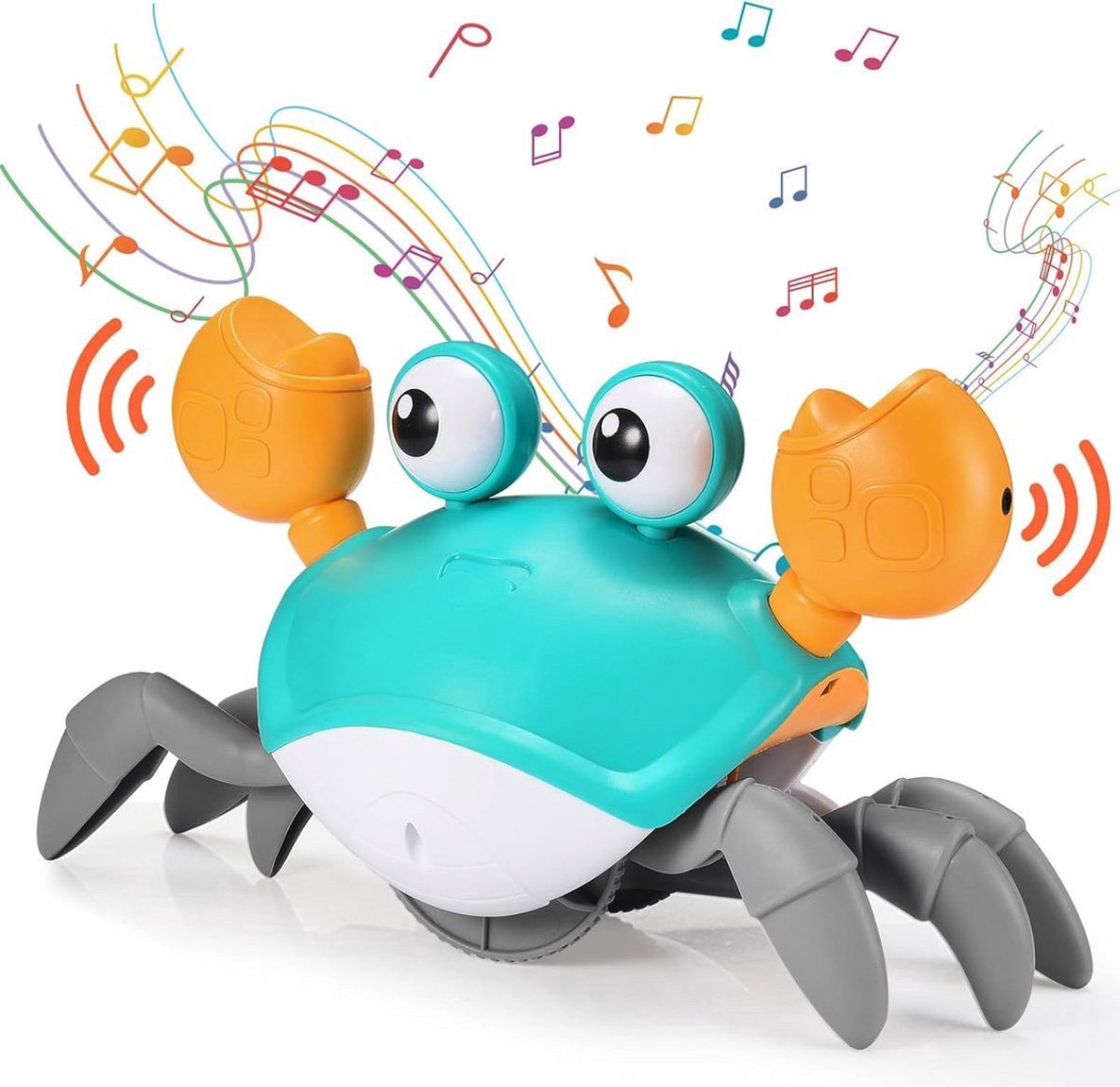 Lopende Krab - Bewegend Speelgoed Peuters - Dansende Krab - Kinderspeelgoed op Batterij -Bewegende Krab Peuter Speelgoed - Elektronische Krab - Motorisch Speelgoed - Lopende Krab - Interactief Speelgoed