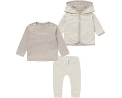 Noppies - kledingset - 3delig - vest Bonny - broek Melissa Oatmeal - shirt Hester - Maat 56