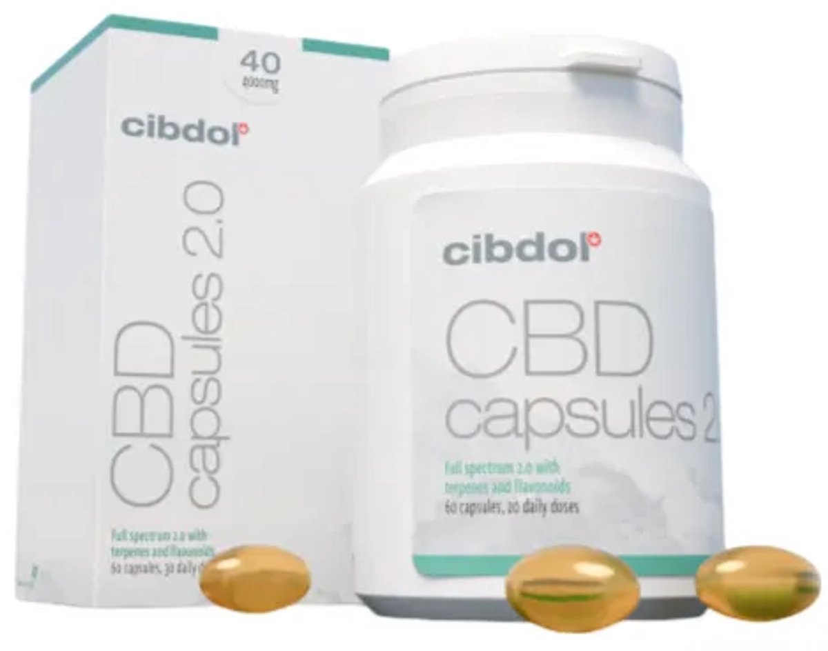 Cibdol - 40% CBD capsules 2.0 (60 stuks - 16 mg per capsule) - hennep - cannabis - THC - cannabidiol