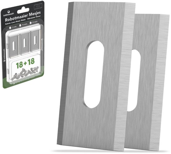 Lames de tondeuse robot universelles Endurance To the South® compatibles avec Gardena, Husqvarna, McCulloch, Yard Force, Segway, Garden Feelings, Cramer, ECOVACS, Ferrex et Florabest - Acier - 18 pièces