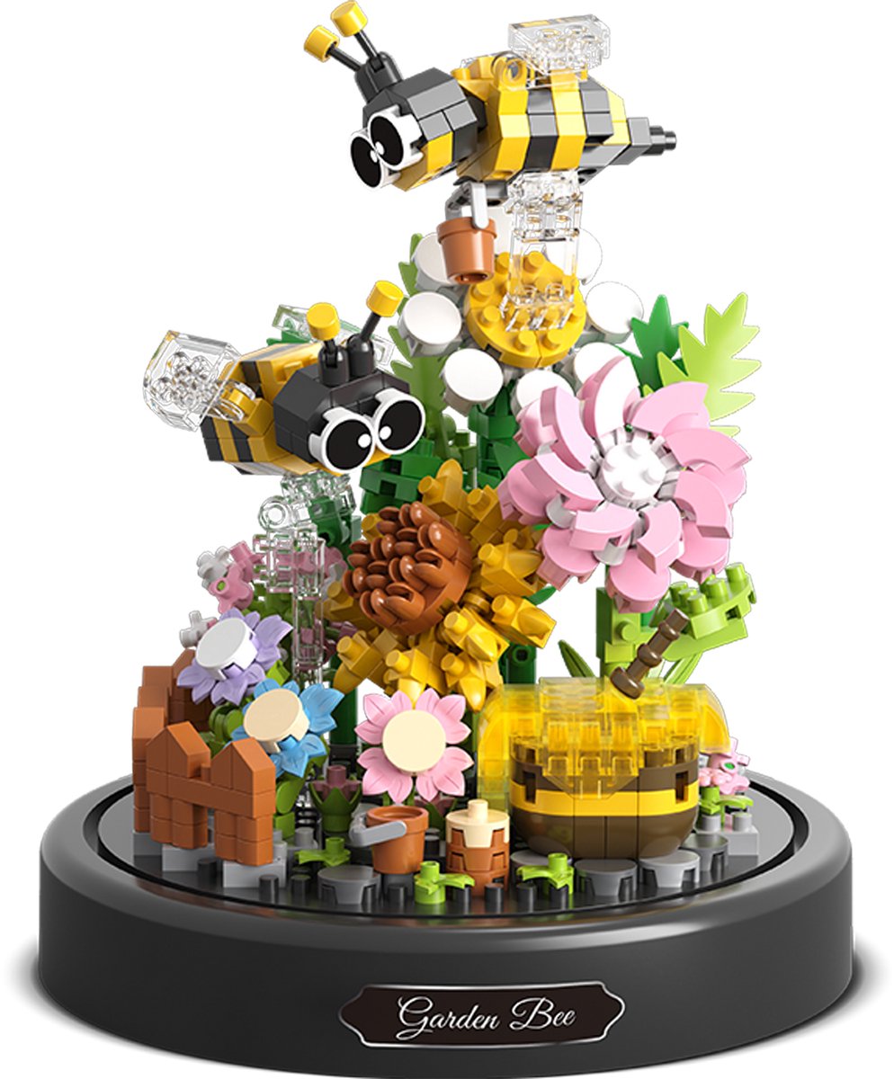 Balody Bloemen met Bijen - Nanoblocks - Miniblocks - Bouwset / 3D puzzel - 588 bouwsteentjes - Balody 16368
