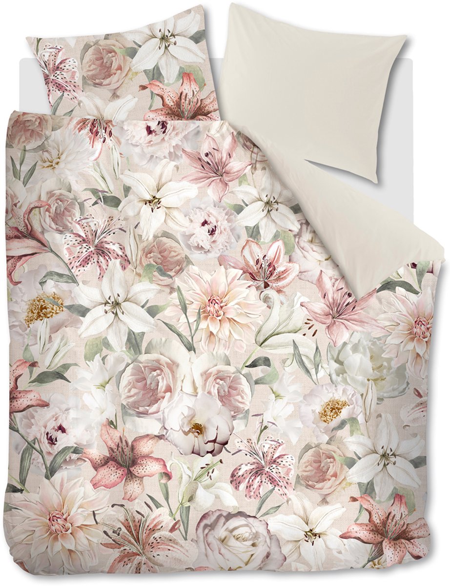 Riviera Maison Lily Love dekbedovertrek - Tweepersoons - 200x200/220 - Roze