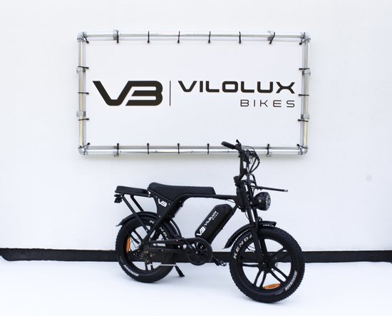 Vilolux® Fatbike electrisch - Fatbike V8 - Fatbike C80 - 2025 Model 4.0 - Achterzit - Voorrek - Legaal - Rijklaar geleverd - Niet opvoerbare fatbike - 2 Jaar garantie - Hydraulische remmen - Alarm - Telefoontasje - Full Color LCD display - Zwart