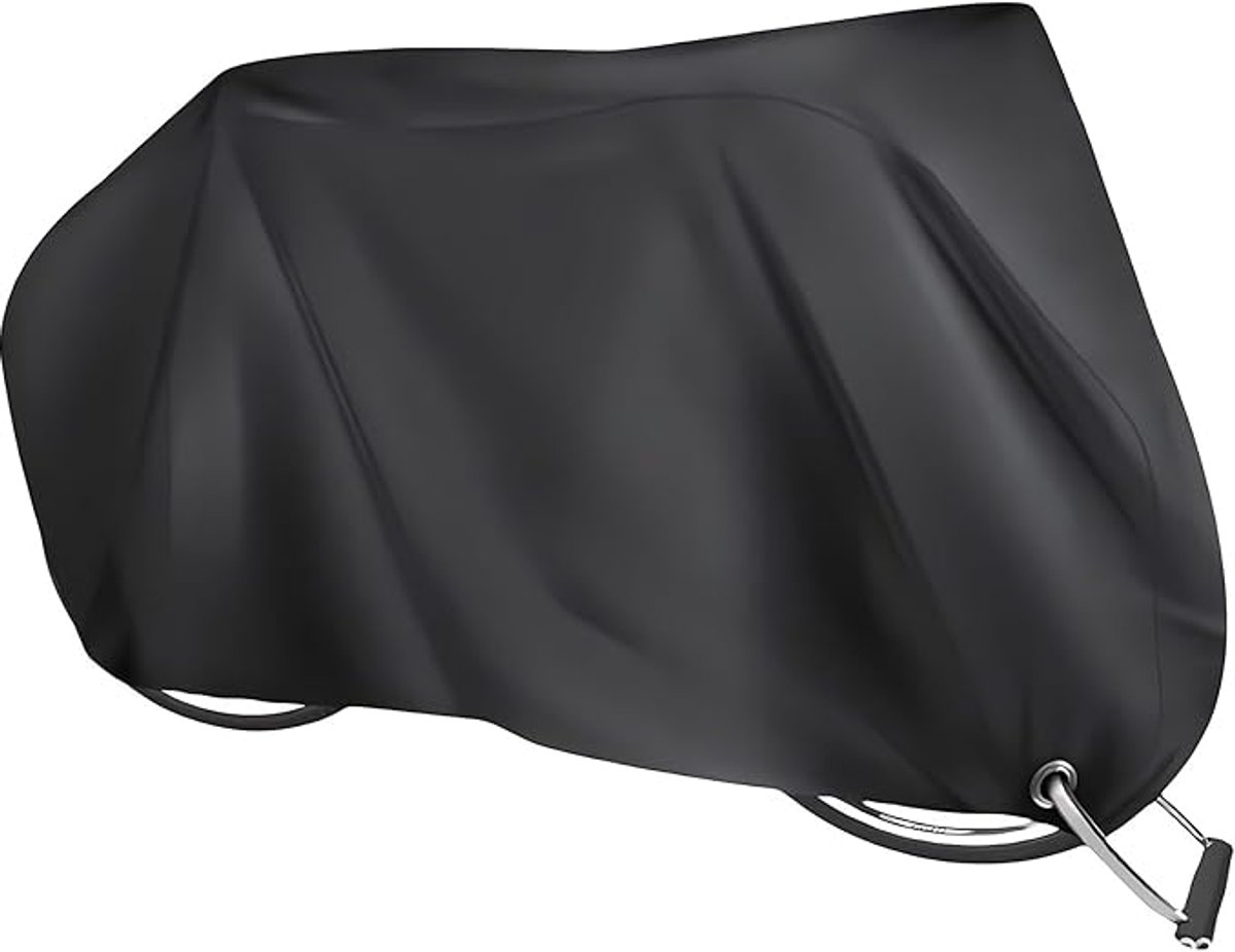 S&Dshopline® Fietshoes, 190T nylon fietsbeschermhoes voor 2 fietsen, waterdicht, anti-uv met vergrendelingsgat, fietshoes voor mountainbikes, racefietsen, tot 29 inch