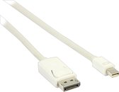Nedis Mini DisplayPort-Kabel | DisplayPort 1.2 | Mini-DisplayPort Male | DisplayPort Male | 21.6 Gbps | Vernikkeld | 2.00 m | Rond | PVC | Wit | Polybag