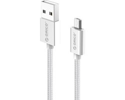 Orico USB Micro B naar USB-A kabel - USB2.0 - tot 2A / zilver - 1 meter