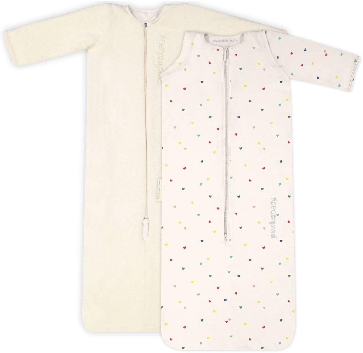 Puckababy Bag 4 Seasons slaapzak baby (6m-2.5j) - Hearts Confetti - TOG 0.25-2.0 - 4 seizoenen