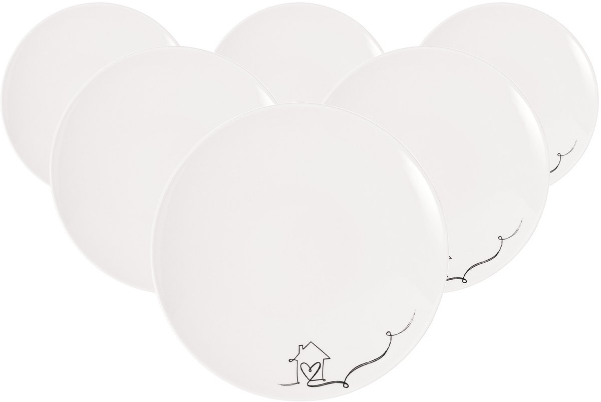 Frühstücksteller Statement Lines ø 21,2 cm Set van 6