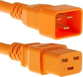 E&T Powercables C19 - C20 voeding verlengkabel - 3x 1,50mm / oranje - 2 meter